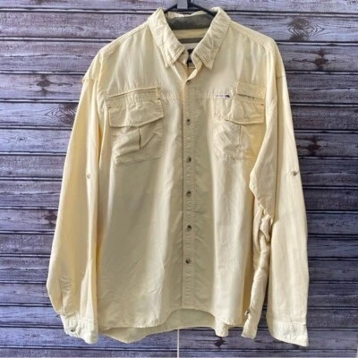 Dakota Grizzly Men's Long-Sleeved Button-Down Shirt Sz XL Yellow Vented Pockets - Image 1 of 4