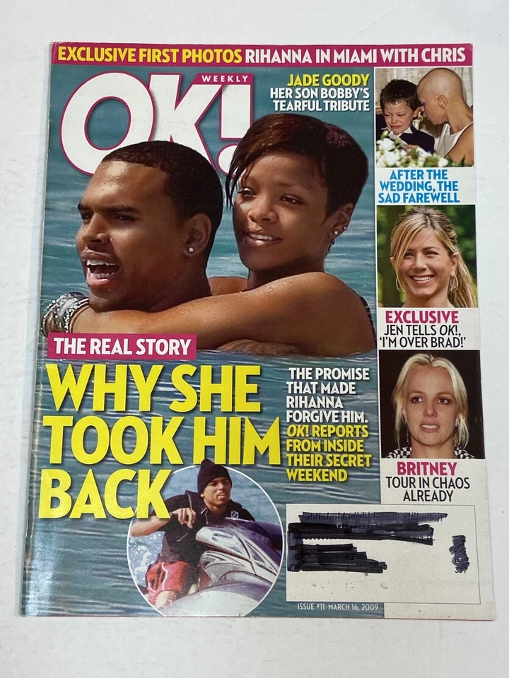 OK Weekly Magazine March 16 2009 Rihanna Chris Brown Jade Goody Britney Spears - Image 1 of 1