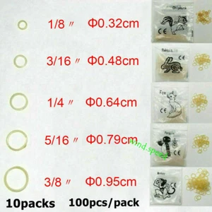10packs Dental Orthodontic Rubber Bands Elastic Latex Braces 2.5/3.5/4.5/6.5OZ - Picture 1 of 12