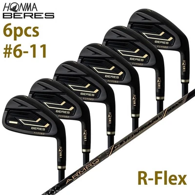 HONMA BERES 09 Black Iron 6pcs Set #6-11 RH ARMRQ FX R-Flex Graphite Japan NEW - Image 1 of 4