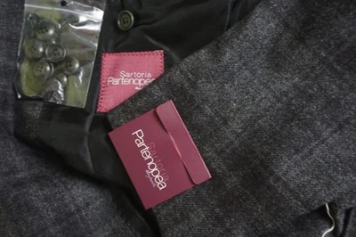 Sartoria Partenopea Gray Plaid Tweed Cashmere Blend Sport Coat 44R New - Image 1 of 4