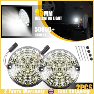 2x Rear Tail Reverse Light Clear Lens White For Land Rover 90/110 Defender 83-16 - Picture 1 of 9