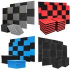 12"X12"X1" Acoustic Foam Sound Absorbing Panels for Home Office Recoding Studio