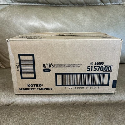 U by Kotex Security Super Unscented Tampons 96 Count (6 Boxes Of 16) Sealed - Image 1 of 4