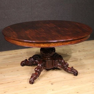 Extendable Table Dutch Large Furniture Dining Wood Mahogany Nineteenth Century - Picture 1 of 12