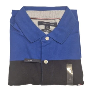 Polo Tommy Hilfiger Hombre Talla Grande Ajuste Personalizado Azul Y Blanco Nuevo Sin Etiquetas  - Imagen 1 de 9