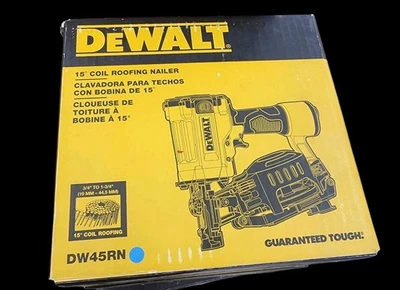 全新 DEWALT 15 Deg 1-3/4 英寸 气动线圈屋顶钉枪 DW45RN — 第 1/4 张图片