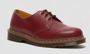 DR. MARTENS VINTAGE 1461 QUILON LEATHER OXFORD SHOES, RED, SIZE 6.5UK, EU40 - Picture 1 of 9