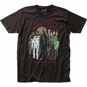 Star Wars Classic Original Trilogy Bad Guys Action Figures T-Shirt Black - Picture 1 of 2