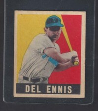 1948 Leaf # 49 Del Ennis Rookie, EX/NM, NICE CARD of this PHILLIE STAR!!