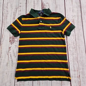 Polo Ralph Lauren Poloshirt grün gestreift Kurzarm Baumwolle Jungen L - Bild 1 von 8