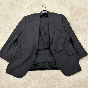 Tom James Bespoke Royal Classic Dark Gray Pinstripe Suit 42 Short - Picture 1 of 20