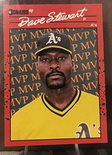 1990 Donruss MVP's #BC-3 DAVE STEWART Oakland Athletics 2 ERRORS CARD! MINT!