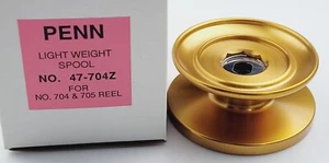 Conjunto de carrete Penn 47-704Z con arrastre, clicker, dorado - pieza de carrete Spinfisher 704Z - Imagen 1 de 1
