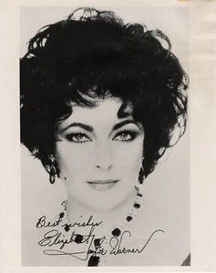 Elizabeth Taylor Warner Signed Vintage Photo - Picture 1 of 2