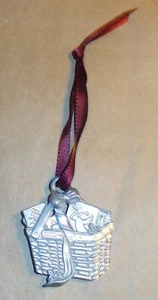 1992- 1996 LONGABERGER WEIHNACHTSZEITEN GRUSS KORB ZINN ZUM BINDEN ORNAMENT - Bild 1 von 3