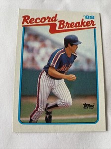 1989 Topps Record Breaker Card  #7 Kevin McReynolds New York Mets NmMt Free Ship
