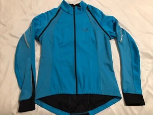 Gore Bike Wear Phantom Windstopper Blue Convertible Soft Shell Jacket Womens L - Picture 1 of 7