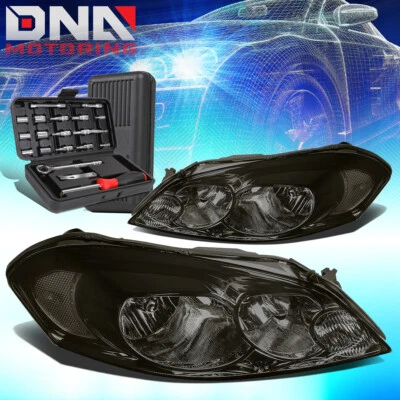 FOR 2006-2015 IMPALA/MONTE CARLO SMOKED CLEAR SIDE HEADLIGHT HEAD LAMPS+TOOLS - Изображение 1 из 4