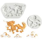 3D Dragon Relief Pattern Silicone Mold Fondant Candle Resin Ornaments Soap Mould