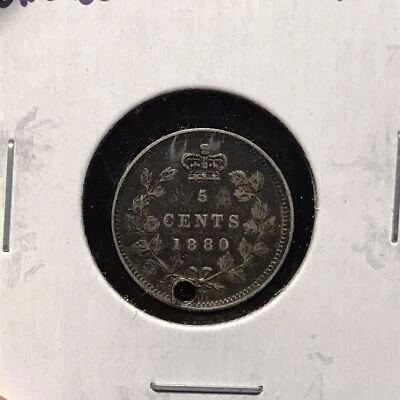1880-H 5c Cents Canada - Silver - Nice Details - AM18 - Image 1 of 2