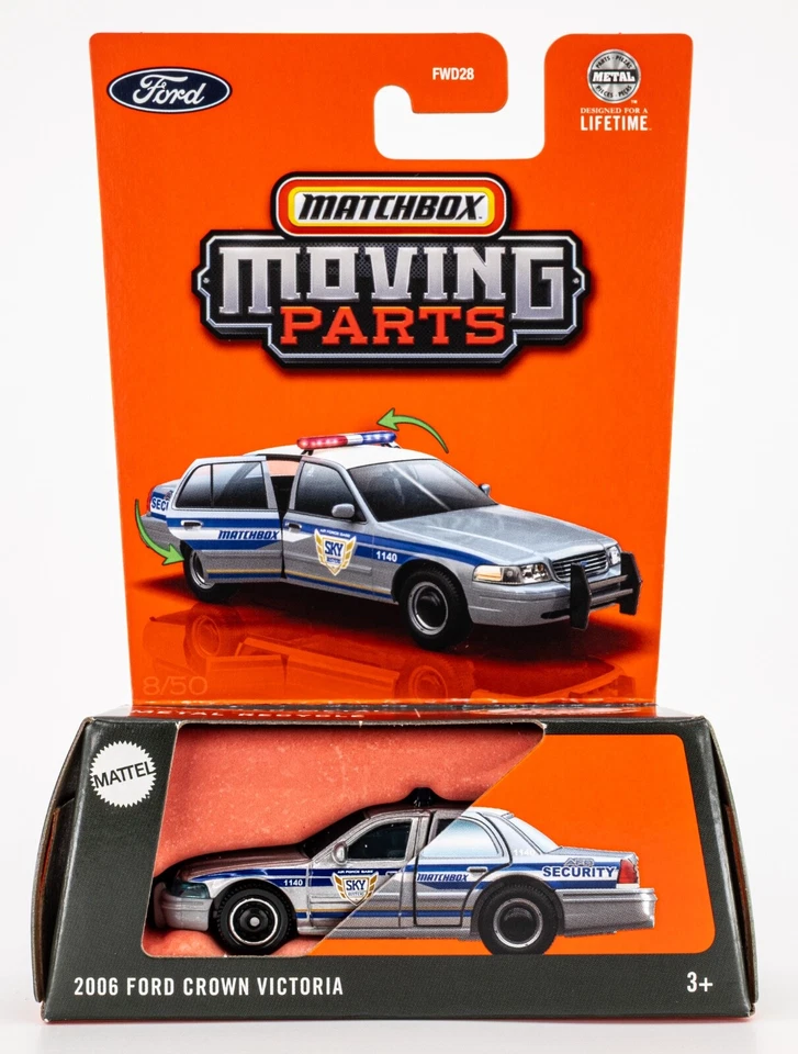 2025 Matchbox Moving Parts #8 2006 Ford Crown Victoria SILVER | SKY BUSTERS |FSC - Image 1 of 1
