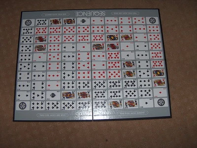 SEQUENCE game board ONLY card game -  No CARDS  no CHIPS , just board!  15x20 - Image 1 of 4
