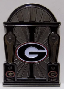 UGA UNIVERSITY OF GEORGIA BULLDOGS FOOTBALL 4 TIME CHAMPIONS COIN 1942 80 21 22 - Bild 1 von 3