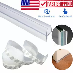 1PCS Glass Door Seal Strip Silicone Weather Stripping Shower Door Sweep Stopper - Picture 1 of 13