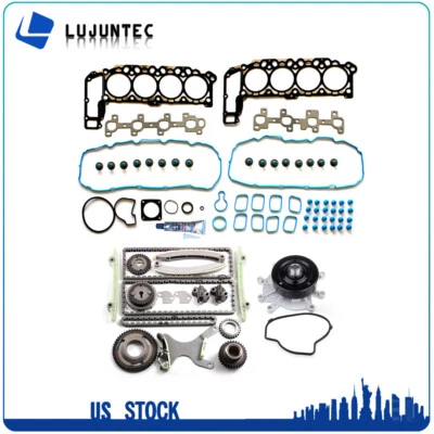 Head Gasket Set Timing Chain Kit Water Pump For 2000-2001 Dodge Durango 4.7L - Image 1 of 4