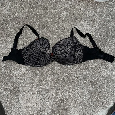 BRAVISSIMO SAVANNAH PLUNGE BRA BLACK/MINK LN254 30G - Image 1 of 4