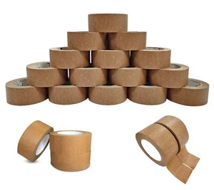 Eco Kraft Paper Tape Recyclable Brown Adhesive Roll 50mm x 50m | Parcel Packing - Picture 1 of 24