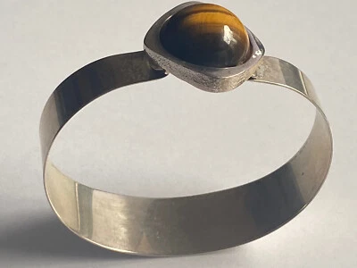 Teka -  top Design Armreif mit Tigerauge  - Juweliersarbeit  - 925er Silber - Bild 1 von 4