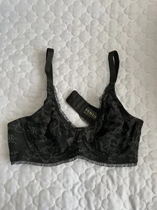Venus Bra 34DD Lace Black Underwire Lacy Cups Womens NWOT - Picture 1 of 6