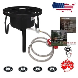 65,000 BTU Propane Gas Burner with Premium Regulator - Outdoor Cooking Essential - Picture 1 of 10