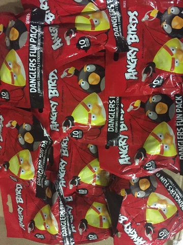 Angry Birds Danglers Fun Pack, LOT Of 10 Blind Figures With Stickers And More Cover