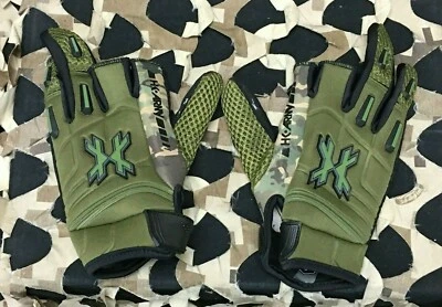 NEW HK Army Hardline Paintball Gloves - Olive Camo - X-Large