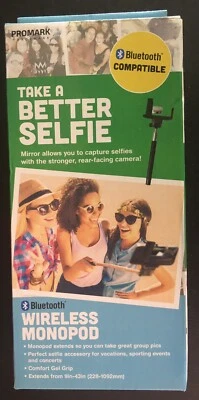 Promark Bluetooth Wireless Monopod Selfie Stick Brand New Sealed Fast Shipping! - Image 1 of 4