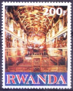 Rwanda 1990 MNH, 13th Century Sistine Chapel, Architecture, illegal Stamp - Picture 1 of 1