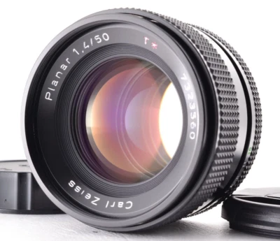 Lente principal Contax Carl Zeiss Planar T* 50 mm f/1,4 MMJ C/Y de Japón #407 como nueva Foto 1 de 4