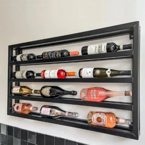 Metal Wine Rack, Steel Wine Rack, Industrial Wine Rack, 12 Bottles - Picture 1 of 4