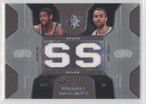 2007-08 SPx Winning Materials Combo Tim Duncan Tony Parker #WMC-DP HOF