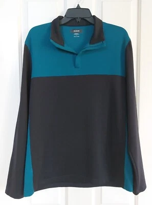ALFANI Men's 1/4 Zip Long Sleeve Shirt Black/Green Large - Barely Worn - Image 1 of 4