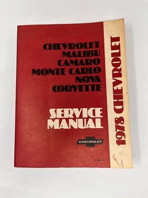 Chevrolet 1978 manual de servicio ST329-78 Malibu/Camaro/Monte Carlo/Nova/Corvette Foto 1 de 4