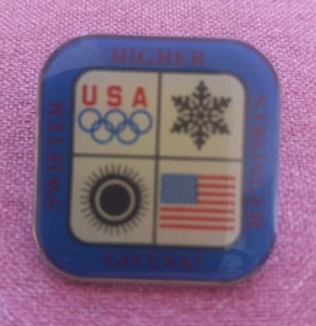 USA Olympiade Vintage Pin Sommer Wintersport Aminco 220506 Go USA - Bild 1 von 4