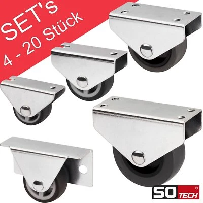 Kastenrolle TRIER / PASSAU Ø 25 30 40 50 mm Möbelrolle Mini Laufrolle von SOTECH - Bild 1 von 4