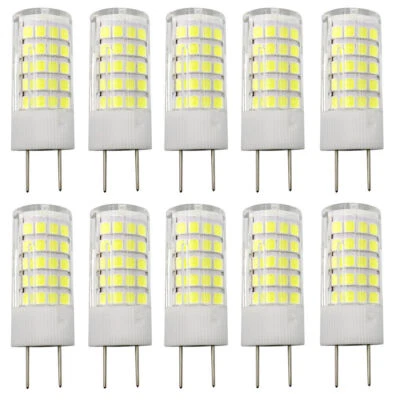 10pcs G8 Base Bi-Pin LED Lights Bulb 64-2835 AC/DC 12V Light 5W Ceramics Lamp  - Image 1 of 3