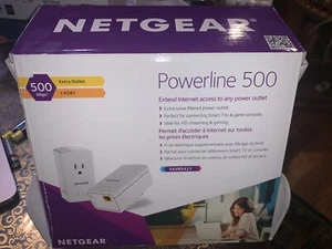 3 Netgear Powerline AV500 Network Adapter Wi-Fi Range Extender - - Picture 1 of 8