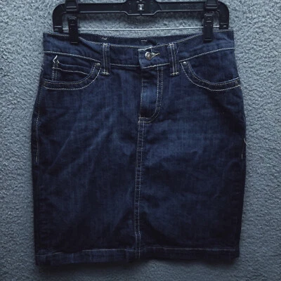 Cabela's Mujer 18 Azul Hasta la Rodilla Recta y Lápiz Jean Falda 32" 19.5" " Foto 1 de 4