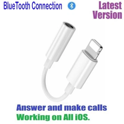 Adapter for iPhone to 3.5mm Jack Connector cable Headphone Aux All iOS Devices - Image 1 of 4